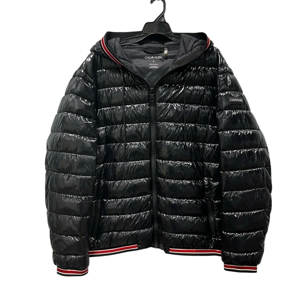 Calvin Klein Men's Hooded Super Shine Puffer Jacket